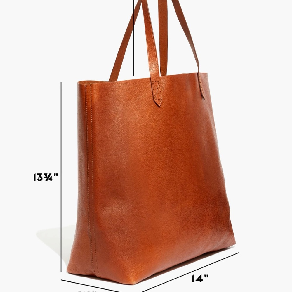 Madewell Transport Brown Leather Tote Bag - Picture 3 of 11